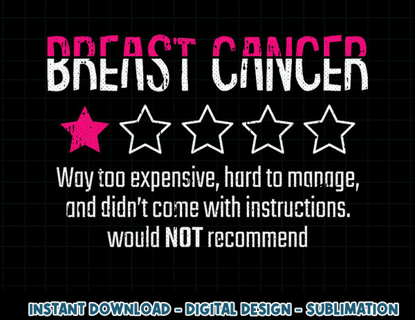 1 Star Rating Breast Cancer Awareness Funny Fighter T-Shirt copy.jpg