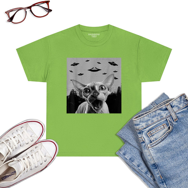 Alien-UFO-Funny-Sphynx-Cat-Lover-Men-Women-Kids-T-Shirt-Lime.jpg