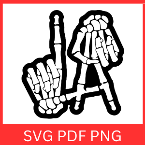Los Angeles Dodgers Skeleton Hand Logo SVG Cutting Digital File