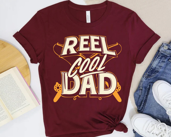 Reel Cool Dad Vintage Fishing Fisherman Father's Day T-Shirt - Inspire  Uplift