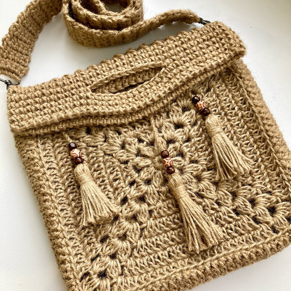 Beginner's Guide to Crochet an Eco-Friendly Jute Crossbody B - Inspire ...