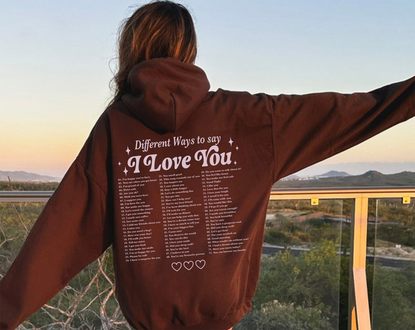  Different Ways To Say I Love You Hoodie,hoodie With