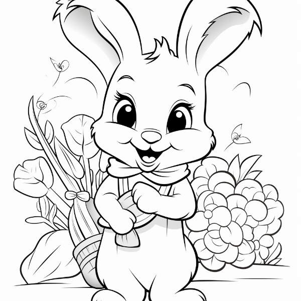 Bunny Coloring pages - Inspire Uplift