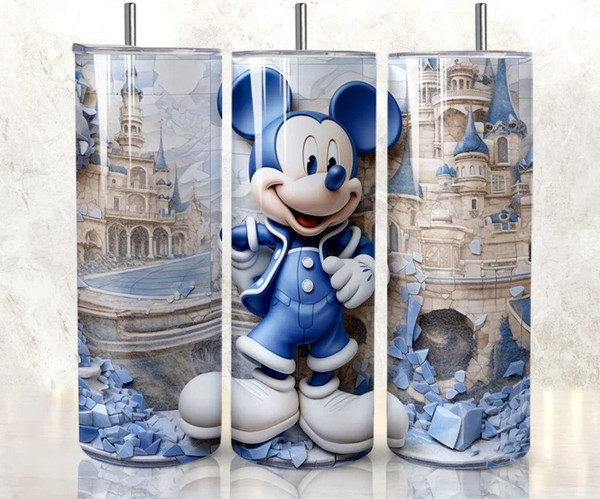 3D Tumbler Wrap, Cartoon Tumbler, 3D Tumbler Sublimation, Full Tumbler Wrap, 3D Cartoon Tumbler, 3D Mickey Tumbler, Png Instant Download.jpg