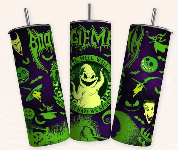 Oogie Boogie Pumpkin Tumbler, Nightmare Before Christmas, Halloween Tumbler PNG, Horror Character, Tumbler Wrap, Coffee Tumbler.jpg