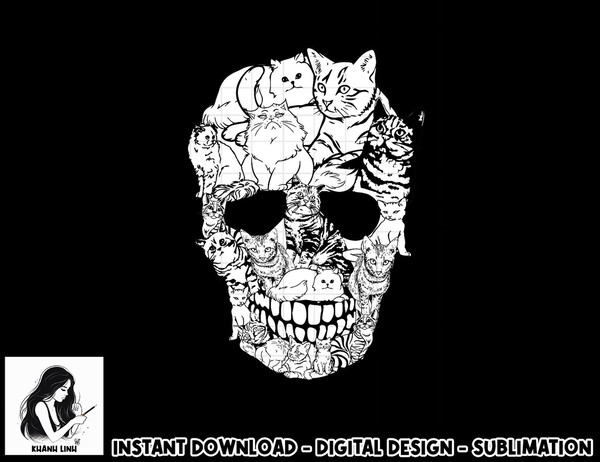 Cat Skull Shirt - Kitty Skeleton Halloween Costume Skull Cat png, sublimation copy.jpg