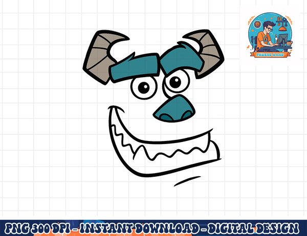 Disney Monsters Inc. Sulley Face Halloween png, sublimation copy.jpg