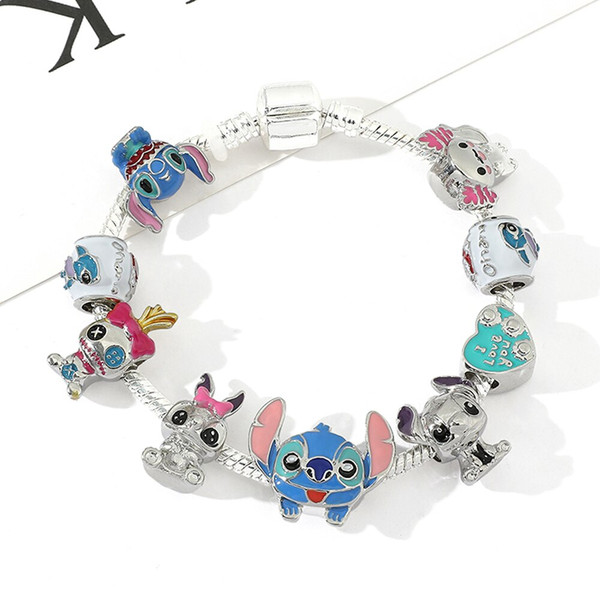 Disney Stitch Charm Bracelet Cartoon Lilo & Stitch Inspired - Inspire Uplift