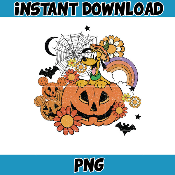 Retro Halloween Floral Png, Retro Halloween Png, Mouse And Friend Png, Groovy Halloween Png, Spooky Png, Trendy Halloween Png (6).jpg