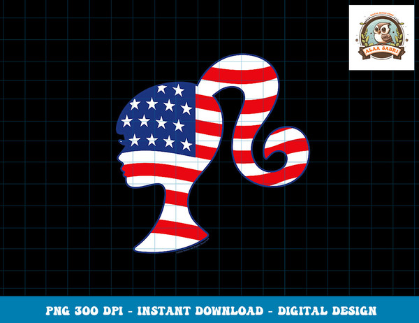 Barbie - Americana Flag Silhouette png, sublimation copy.jpg