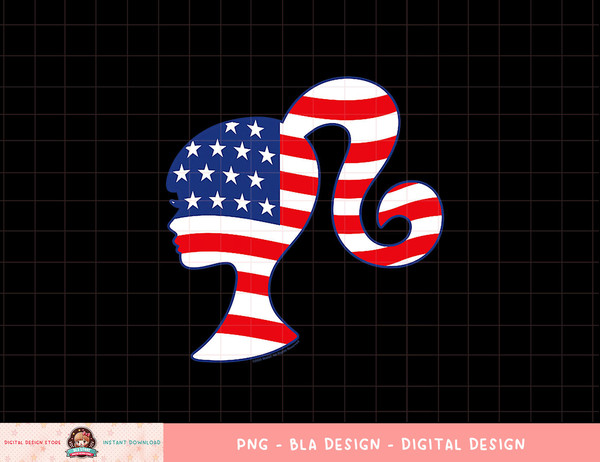 Barbie - Americana Flag Silhouette png, sublimation copy.jpg