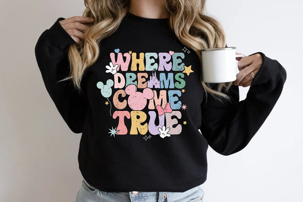 Disney Where Dreams Come True Sweatshirt, Disneyland Christmas Sweatshirt, Christmas Family Shirt, Disney World Sweatshirt,Christmas Sweater - 2.jpg