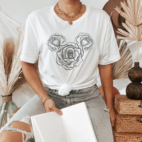 Disney floral Shirt, Flower Mickey Ear T-shirt, Garden lover shirt, Disney Floral Shirt, Flower Mickey Ear T-shirt, Garden Lover Shirt, Mom - 2.jpg
