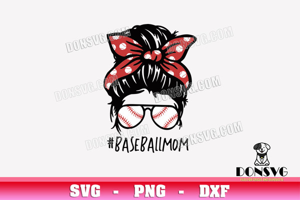 Messy-Bun-Baseball-Mom-Sunglasses-SVG-Cut-File-Bandana-Game-Ball-image-for-Cricut-Mothers-Day-vector.jpg