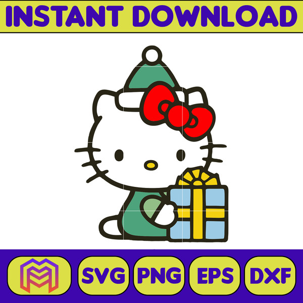 Hello Kitty Christmas Svg, Hello Kitty Svg, Christmas Kitty Svg, Hello Kitty Christmas Svg, Christmas Svg Instant Download (37).jpg
