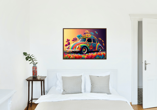 car wall art, colorful wall art, printable wall art,digital art prints,digital download,3d wall art, trendy wall art, horizontal wall art, 3.png