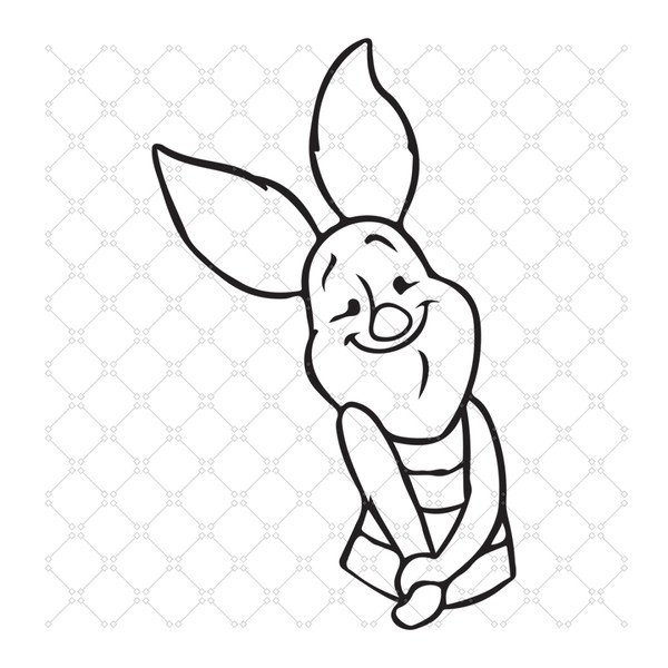 disney piglet outline