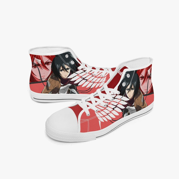 Attack On Titan Mikasa Ackerman High Canvas Shoes for Fan, Attack On Titan Mikasa Ackerman High Canvas Shoes Sneaker