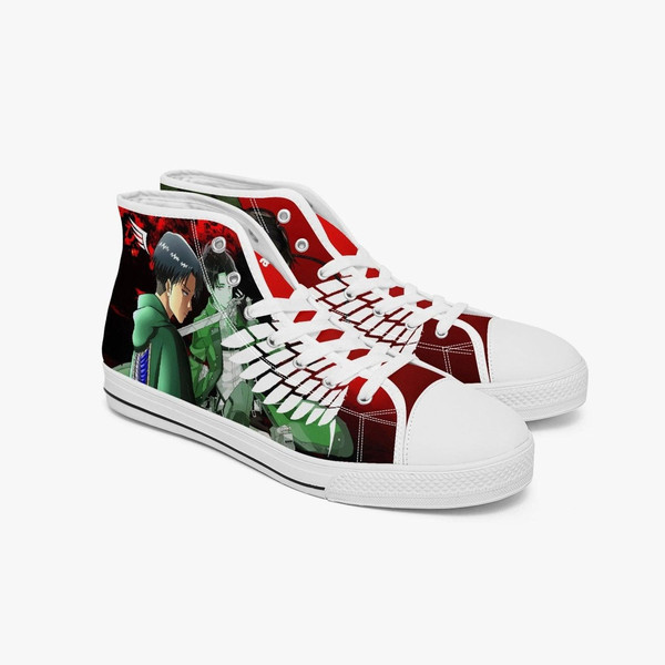 Attack On Titan Levi Ackerman High Canvas Shoes for Fan, Attack On Titan Levi Ackerman High Canvas Shoes Sneaker