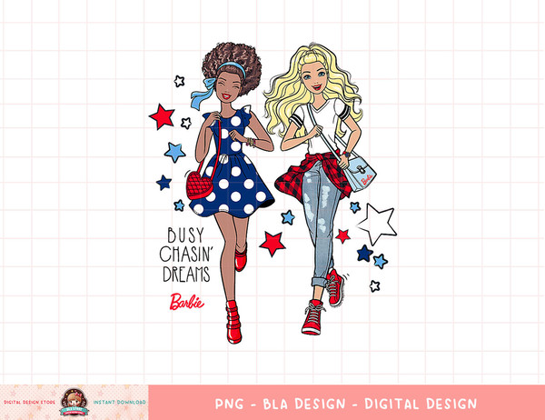 Barbie Busy Chasing Dreams Americana png, sublimation copy.jpg