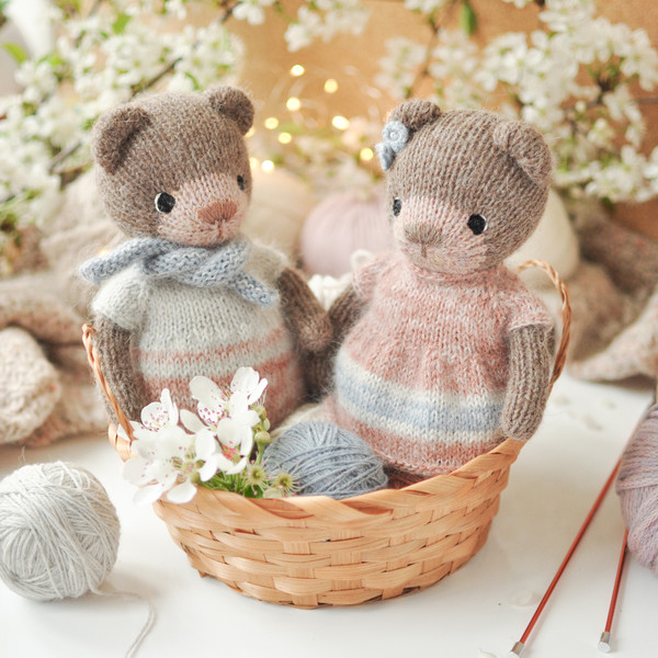 2 Little bear knitting pattern, knitted animal pattern 01.jpg