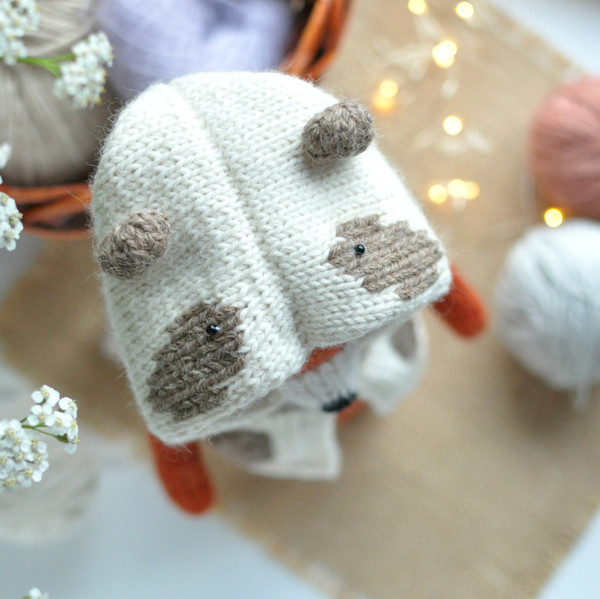 Little fox toy knitting pattern, stuffed animal pattern 09.jpg