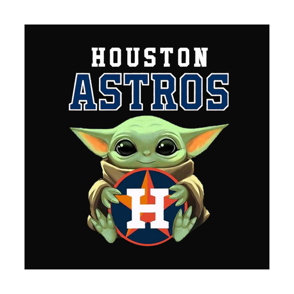 Houston Astros baby yoda PNG Instant Download