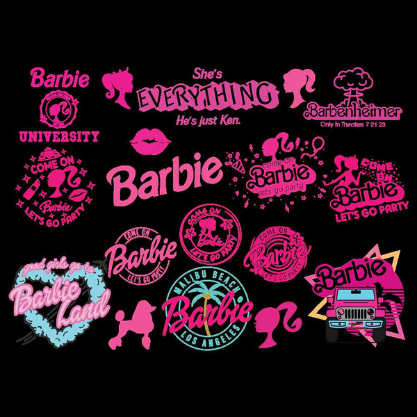 barbie logo wallpaper black and pink