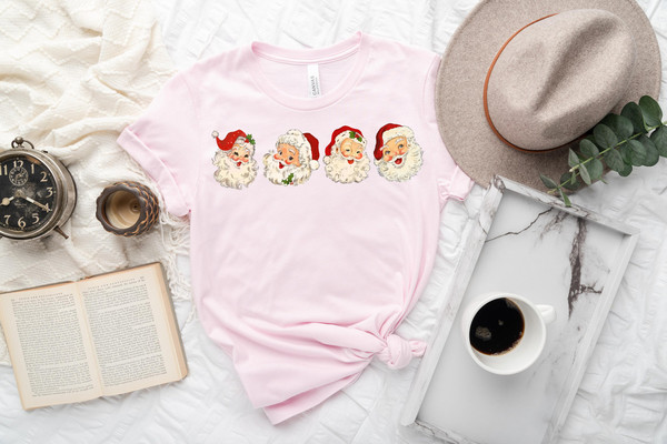 Retro Cheerful Santa Tshirt, Santa Merry Christmas Shirt, Vintage Santa Claus Graphic Tee, Xmas Women Men Gift, Classic Christmas Sweatshirt - 2.jpg