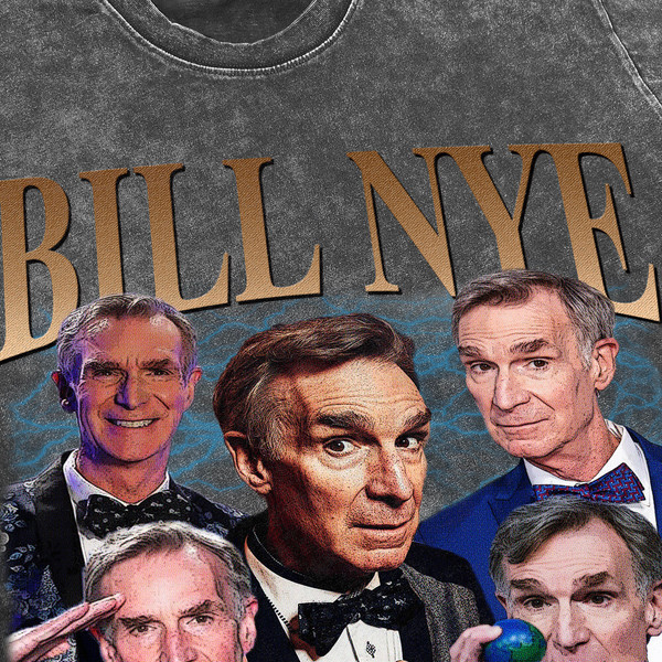 Bill Nye Vintage Washed Shirt, Presenter Homage Graphic Unisex T-Shirt, Retro 90's Fans Tee Gift - 3.jpg