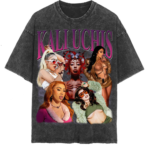 Kali Uchis Vintage Washed Shirt,  Hip hop RnB Rap Unisex Homage Tee,nspired Morena Fans Gift For Women, Retro 90's T-Shirt For Men - 2.jpg