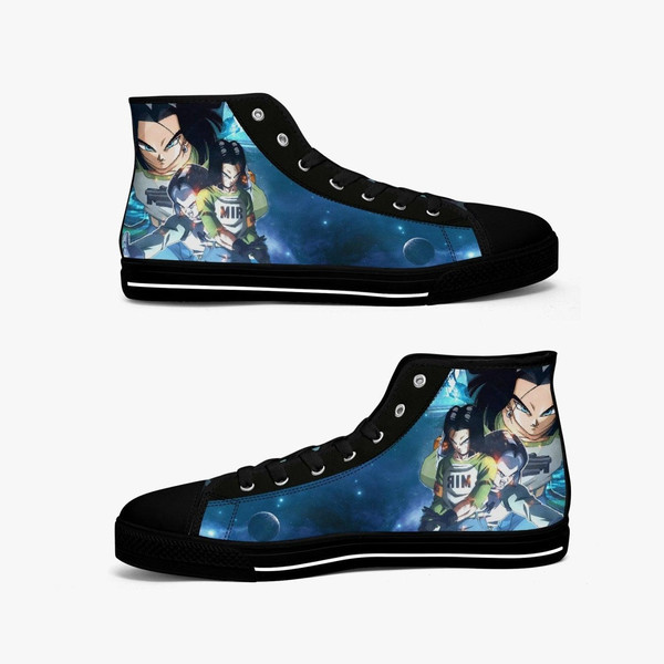 Dragon Ball Z Android 17 High Canvas Shoes for Fan, Dragon Ball Z Android 17 High Canvas Shoes Sneaker