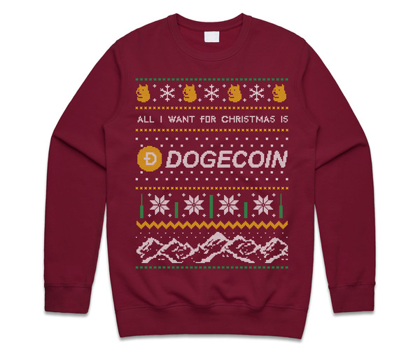 All I Want For Christmas Is Doge Jumper Sweater Sweatshirt Dogecoin Crypto Cryptocurrency BTC Xmas ETH - 2.jpg