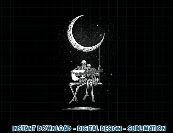 Skeleton Moon Band Tees - Rock And Roll Concert Graphic Tees png, sublimation copy.jpg
