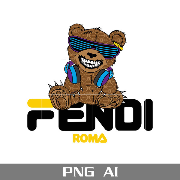 Jersey Fendi Bear Logo Png, Fendi Brand Logo Png, Bear Png