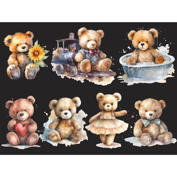 Teddy Bear Clipart, Bear PNG, Baby Bear, PNG, Baby Shower, Digital  Download, Commercial Use