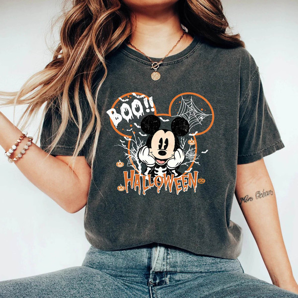 Spooky Mouse and Friends Comfort Colors® Shirt, Mickey Boo Halloween Shirt, Pumpkin Mickey, Disney Spooky Shirt, Disney Halloween Shirt - 2.jpg