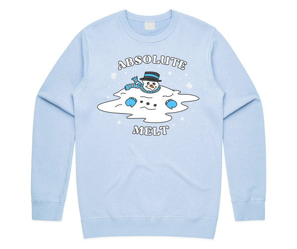 Absolute Melt Jumper Sweater Sweatshirt Christmas Funny Melting Snowman Snow Man Gift - 2.jpg