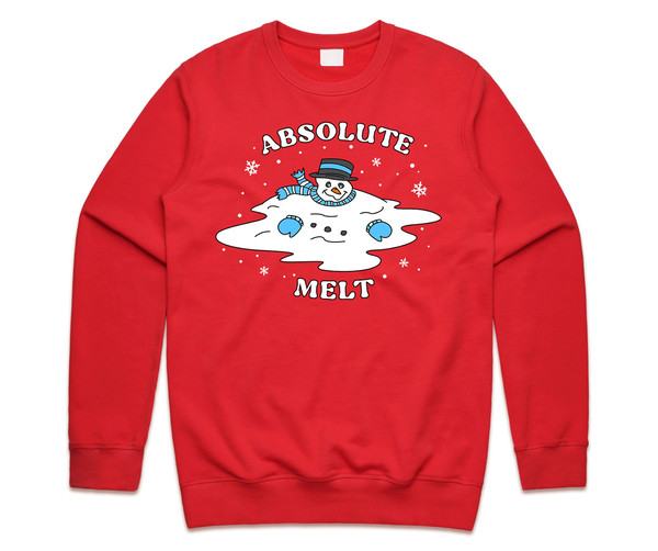 Absolute Melt Jumper Sweater Sweatshirt Christmas Funny Melting Snowman Snow Man Gift - 5.jpg