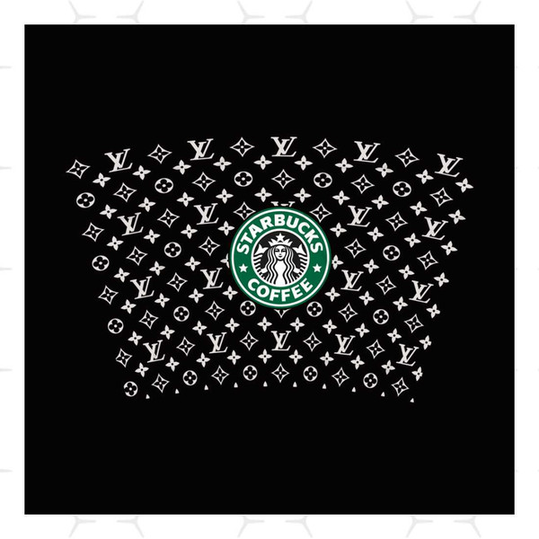 Full Wrap Louis Vuitton For Starbucks Cup Svg