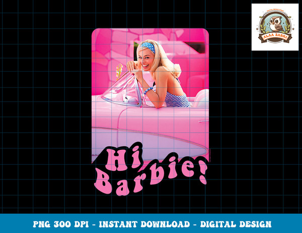 Barbie The Movie Hi Barbie Car png, sublimation copy.jpg