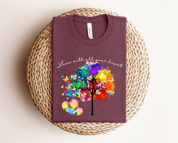 Vibrant Rainbow Tree Shirt, LGBTQ+ Pride Shirt, LGBT Pride Shirt, Be Kind Rainbow Shirt, Inspirational Shirt, Kindness Shirt, Equality Shirt - 4.jpg