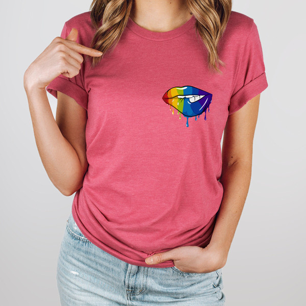 Pride Lips, Pride LGBT Shirt, Pride Shirt, Gay Pride T-Shirt, Gay Rainbow Shirt, LGBT Shirt, Lesbian Shirt, Can't Think Straight Shirts - 5.jpg