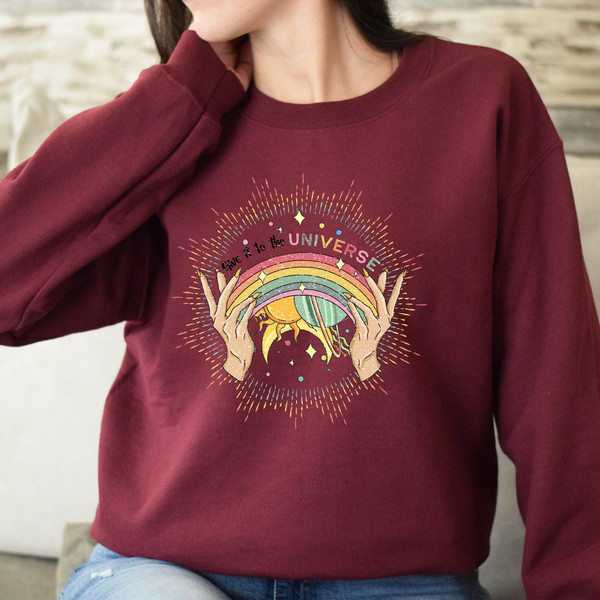 Give It To The Universe, Celestial Gay Shirt, Mystical Lesbian Shirt, Rainbow Color Pride Shirt, Gay Universe Tee, Gift For Gay, Pride Month - 3.jpg