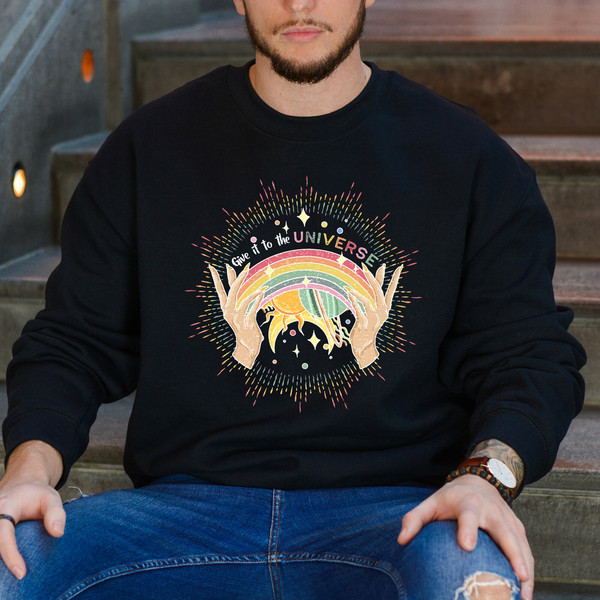Give It To The Universe, Celestial Gay Shirt, Mystical Lesbian Shirt, Rainbow Color Pride Shirt, Gay Universe Tee, Gift For Gay, Pride Month - 4.jpg