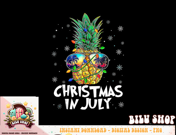 Christmas In July Pineapple Christmas Tree Lights Sunglasses Tank Top copy.jpg