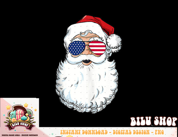 Christmas In July Santa Claus Patriotic USA Sunglasses png, sublimation copy.jpg