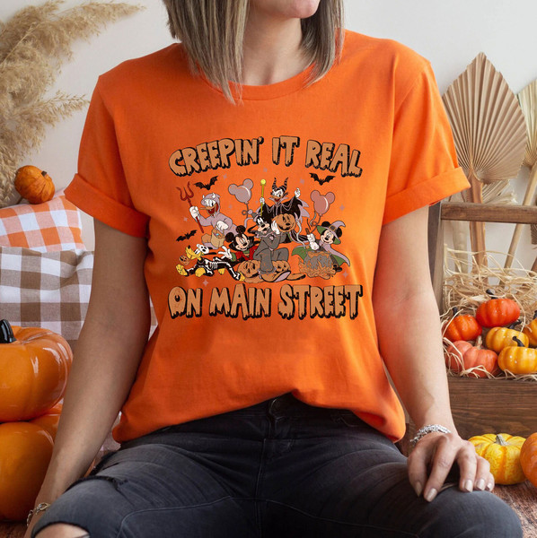 Retro Disney Creepin' It Real On Main Street Shirt, Disney Spooky Shirt, Disney Halloween Shirt, Trick Or Treat Shirt, Halloween Party - 5.jpg