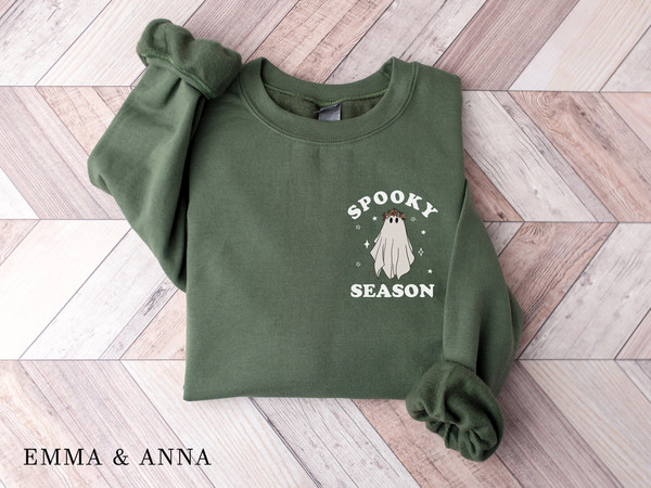 Spooky Season Sweatshirt, Halloween Sweatshirt, Halloween Sweater, Floral Ghost Shirt, Retro Halloween, Fall Sweatshirt, Halloween Crewneck - 3.jpg