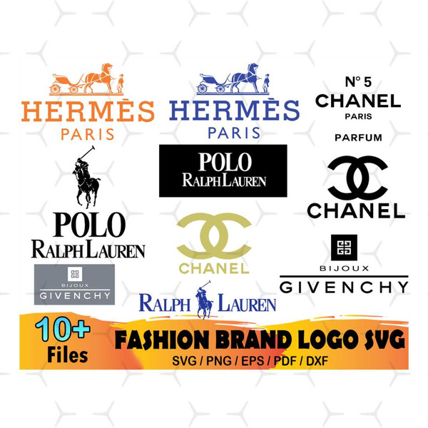 10 Brand Logo Bundle Svg, Hermes Svg, Chanel Svg, Ralph Laur - Inspire ...